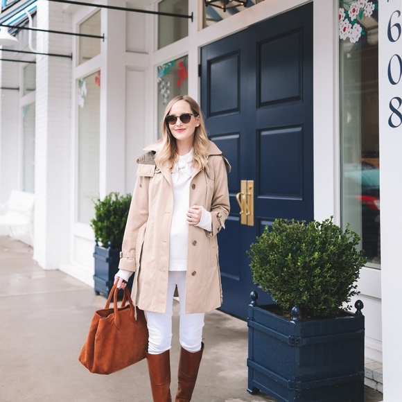 Vintage Laura Ashley Midi Rain Coat Jacket Floral Lining - Picture 6 of 10